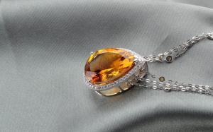 Large orange stone necklace wallpaper thumb