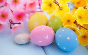 Easter, flowers, eggs, spring wallpaper thumb