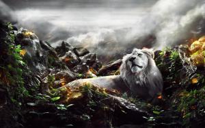 Jungle Lion HD wallpaper thumb