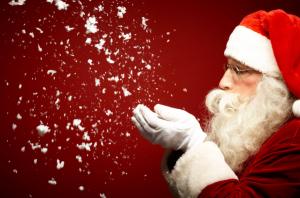 santa claus, christmas, holiday, hands, snow wallpaper thumb