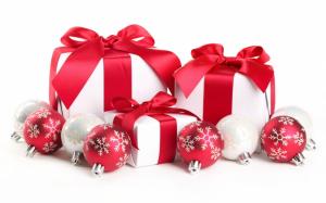 new year, christmas, gifts, white, red, tape wallpaper thumb
