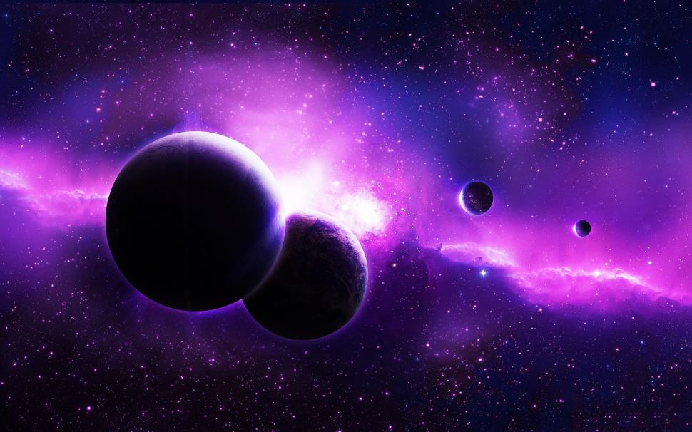Purple planets, space, stars wallpaper,Purple HD wallpaper,Planets HD wallpaper,Space HD wallpaper,Stars HD wallpaper,2560x1600 wallpaper
