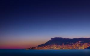 Monaco, City, Evening, Lights, Sea wallpaper thumb