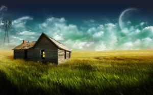 House In A Field wallpaper thumb