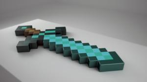Games, Minecraft, Abstract, Parrern, Video Games, Sword, Simple Background wallpaper thumb