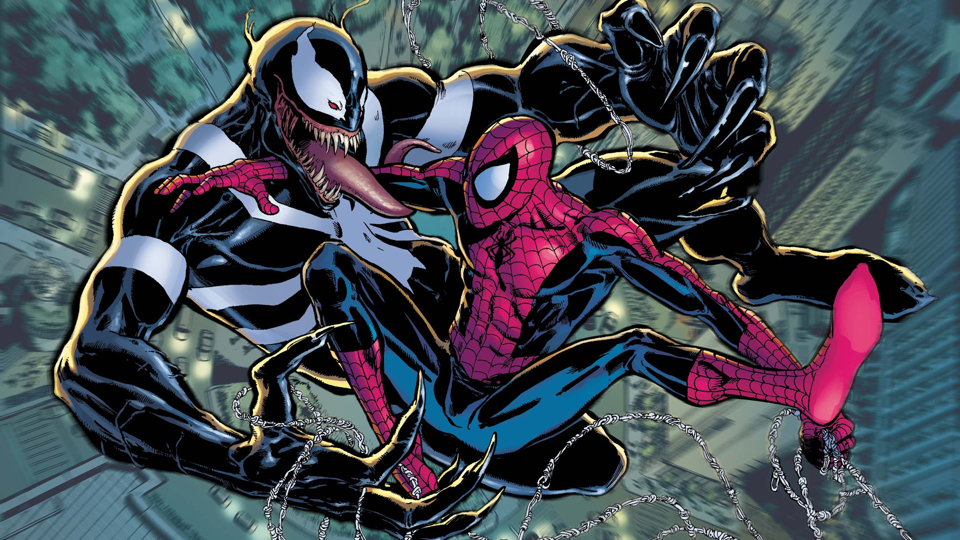 Spider Man Venom Fight Hd Wallpaper Anime Wallpaper Better