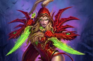 Hearthstone: Heroes Of Warcraft, Valeera Sanguinar, Green Eyes wallpaper thumb