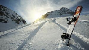 Sunlight Snow Winter Snowboard Mountains HD wallpaper thumb