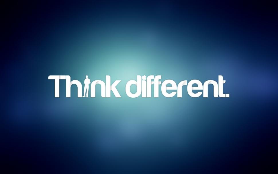 Just Think Different by Apple wallpaper,background HD wallpaper,blue HD wallpaper,motivational HD wallpaper,1920x1200 wallpaper