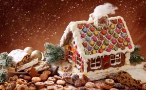 house, cookies, treats, sweetness, twigs, celebration, christmas wallpaper thumb