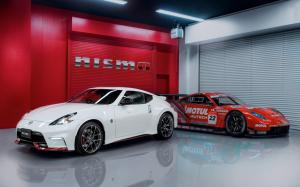 Nissan 370Z white, red supercars wallpaper thumb