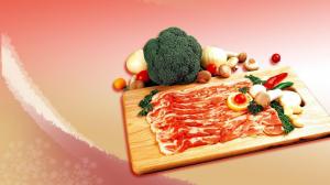 Bacon and vegetables wallpaper thumb
