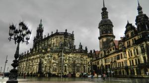Dresden, Germany, houses, night, rain wallpaper thumb