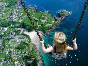 Little Girl On Swing Surreal wallpaper thumb
