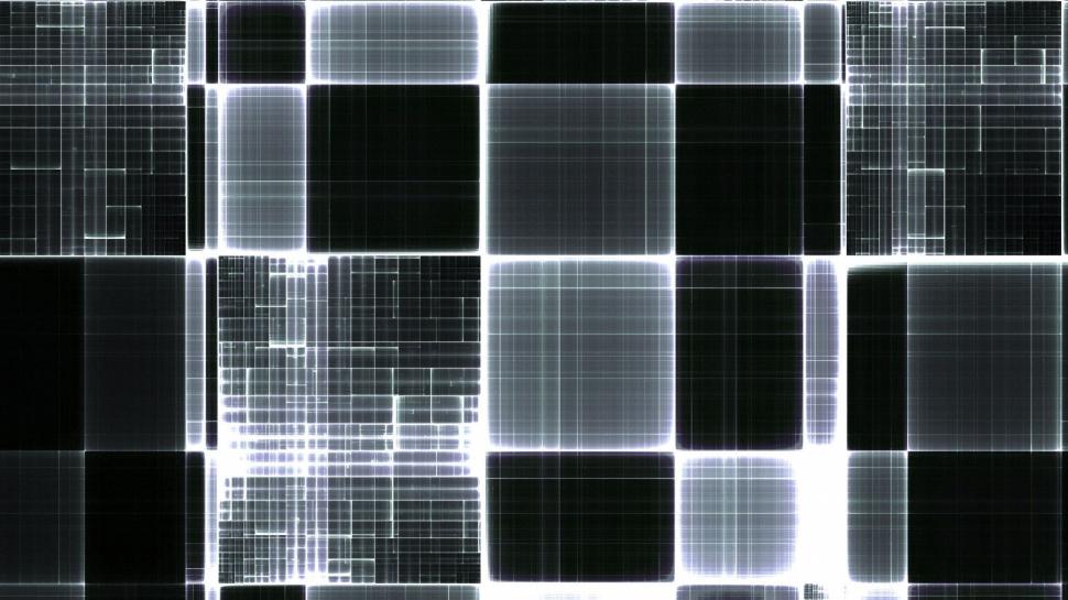 Black and White Squares HD wallpaper,black HD wallpaper,black and white HD wallpaper,blueprint HD wallpaper,geometric HD wallpaper,glow HD wallpaper,squares HD wallpaper,white HD wallpaper,1920x1080 wallpaper