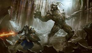 Fantasy Battle Warrior Skull Skulls Monster Creature Dark High Resolution Pictures wallpaper thumb