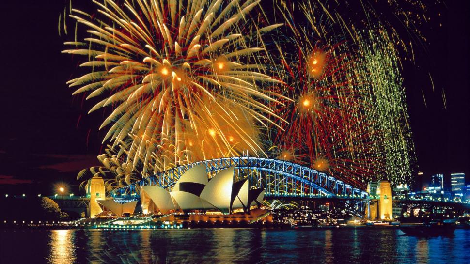 Sydney Opera House Fireworks HD wallpaper,cityscapes HD wallpaper,fireworks HD wallpaper,sydney HD wallpaper,sydney opera house HD wallpaper,urban HD wallpaper,1920x1080 wallpaper