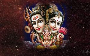 Shiva, Parvati and Ganesha wallpaper thumb