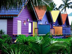 Colorful Houses, Bahamas HD wallpaper thumb