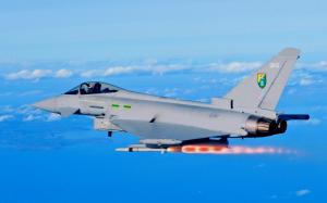 Eurofighter Typhoon EF2000 fighter, missile launch wallpaper thumb