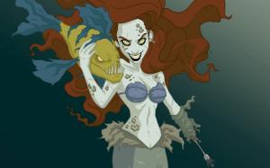 The Little Mermaid Ariel Flounder Zombie Creepy HD wallpaper thumb