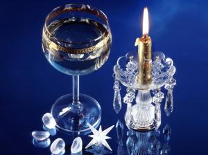 christmas, new year, candle, crystal, glass wallpaper thumb