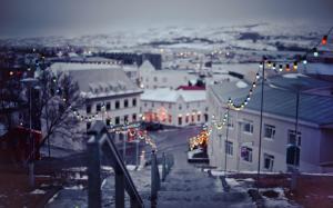 Winter, city, Christmas, lights, bokeh, new year wallpaper thumb