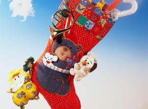 christmas, holiday, stockings, toys, tube, cloud wallpaper thumb
