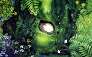 Hayao Miyazaki, My Neighbor Totoro, falling asleep wallpaper thumb