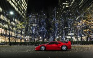 Ferrari F40 supercar, city, night, lights wallpaper thumb