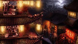 Fantasy China Night Art wallpaper thumb