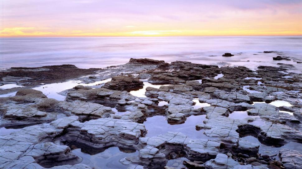 Tide Pools At Sunset In San Diego wallpaper,tide pools HD wallpaper,sunset HD wallpaper,rocks HD wallpaper,nature & landscapes HD wallpaper,1920x1080 wallpaper