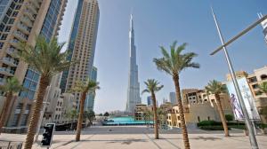 Dubai Burj Dubai Buildings Skyscrapers Palm Tree HD wallpaper thumb
