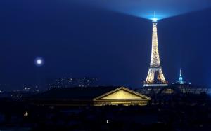 Eiffel Tower Paris Night Lights Buildings HD wallpaper thumb