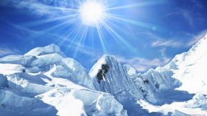 Sunlight Snow Mountain HD wallpaper thumb
