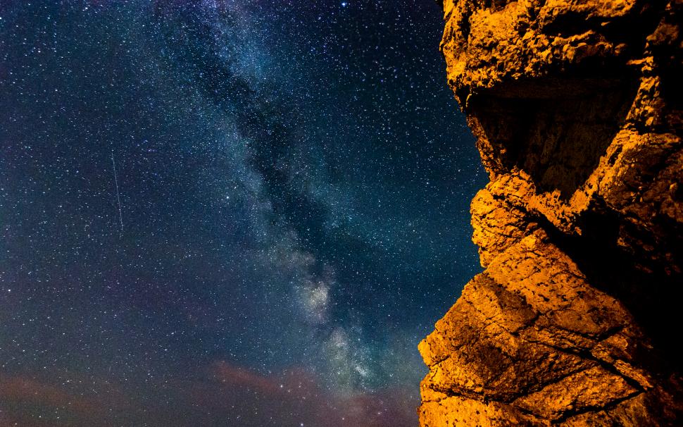 Galaxy Rock Stone Stars Milky Way Night HD wallpaper,nature HD wallpaper,night HD wallpaper,stars HD wallpaper,rock HD wallpaper,stone HD wallpaper,galaxy HD wallpaper,way HD wallpaper,milky HD wallpaper,2560x1600 wallpaper