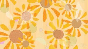 Floral Abstract In Gold wallpaper thumb