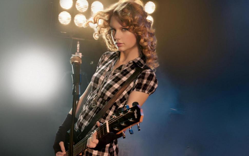Taylor Swift with Guitar wallpaper,taylor swift wallpaper,celebrity wallpaper,celebrities wallpaper,girls wallpaper,actress wallpaper,female singers wallpaper,single wallpaper,entertainment wallpaper,songwriter wallpaper,1280x800 wallpaper