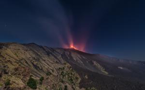 Volcano Eruption Mountains Landscape HD wallpaper thumb