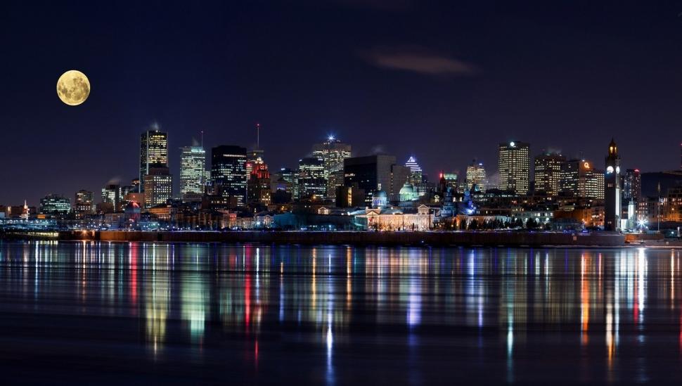 City, Cityscape, Montreal, Canada, Night, View, Lights, River, Architecture, Reflection wallpaper,city wallpaper,cityscape wallpaper,montreal wallpaper,canada wallpaper,night wallpaper,view wallpaper,lights wallpaper,river wallpaper,architecture wallpaper,reflection wallpaper,1500x850 wallpaper
