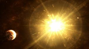 Supernova Stars Explosion Planet Yellow HD wallpaper thumb