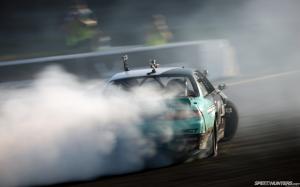Nissan Silvia Drift Smoke Motion Blur HD wallpaper thumb