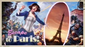 Bioshock Bioshock Infinite Steampunk Elizabeth Paris Eiffel Tower Post Card HD wallpaper thumb