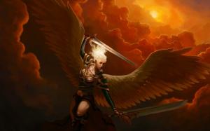 Blonde angel warrior wallpaper thumb