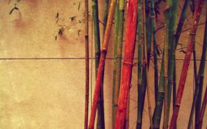 Bamboo Vintage Retro  Wide wallpaper thumb