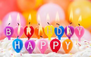 Happy Birthday, Candles, Candlelight, Cake, Dessert HAPPY wallpaper thumb
