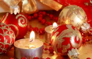 new year, christmas, christmas decorations, candles, close-up wallpaper thumb