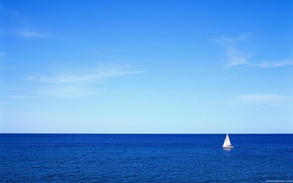 Sailboat In The Blue Sea wallpaper,sailboat HD wallpaper,blue HD wallpaper,boats HD wallpaper,1920x1200 wallpaper