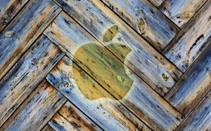 Apple wood background wallpaper thumb