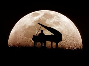moonlight sonata Abstract Moon Music pianist piano Silhouette HD wallpaper thumb